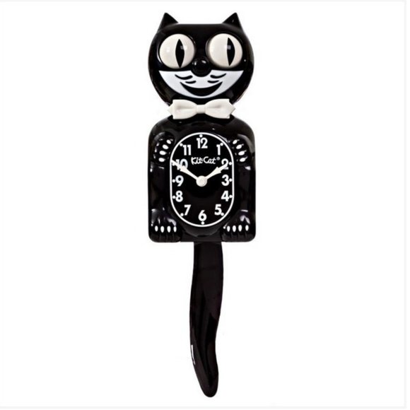 Original Full Sized Black Kit Kat Cat Klock Clock - Picture 1 of 4